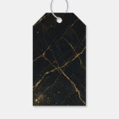 Gilded Midnight Marble Black & Gold Wedding Geschenkanhänger (Rückseite)