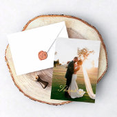 Gilded Monogram Foto Wedding Danke Cards Folieneinladung