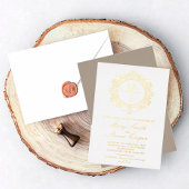 Gilded Monogram Wedding Einladungen