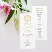 Gilded Monogram Wedding Programm
