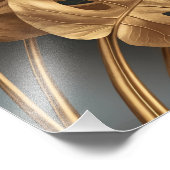 Gilded Monstera on Azure Fotodruck (Ecke)