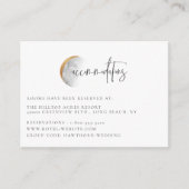 Gilded Moon Hochzeitsunterkünfte Begleitkarte (Vorderseite)