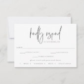 Gilded Moon Phase Wedding RSVP Meal Choice (Vorderseite)