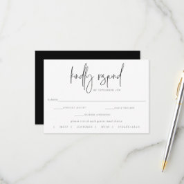 Gilded Moon Phase Wedding RSVP Meal Choice Karte