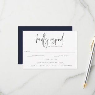 Gilded Moon Phase Wedding RSVP Meal Choice Karte