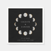 Gilded Moon Phases Napkins Serviette (Vorderseite)