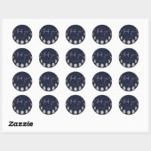 Gilded Moon Phases Wedding Danke Runder Aufkleber (Blatt)