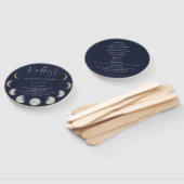 Gilded Moon Phases Wedding Program Fächer (Non-assembled)