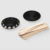 Gilded Moon Phases Wedding Program Hand Fan Fächer (Non-assembled)