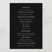 Gilded Moon Phases Wedding Program Programm (Rückseite)