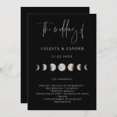 Gilded Moon Phases Wedding Program Programm (Vorne/Hinten)