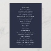 Gilded Moon Phases Wedding Programm (Rückseite)