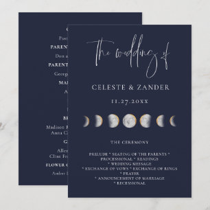 Gilded Moon Phases Wedding Programm