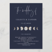 Gilded Moon Phases Wedding Programm (Vorderseite)