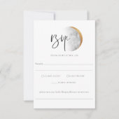 Gilded Moon Wedding RSVP Allergikerkarte Karte (Vorderseite)