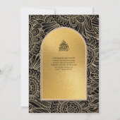 Gilded Nikah Wedding Einladung Chic Ismic Gold (Rückseite)