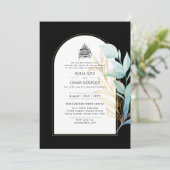 Gilded Nikah Wedding Einladung Chic Ismic Gold (Stehend Vorderseite)