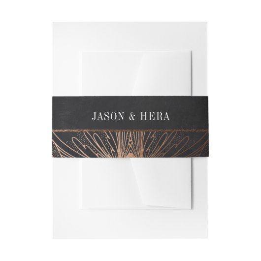 Gilded Nouveau Bauchband Einladungsbanderole (Vorderseite Beispiel)