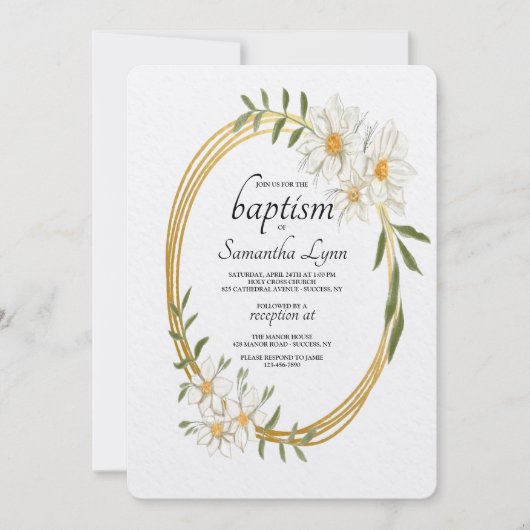 Gilded Oval Einladung (Vorderseite)