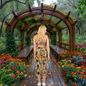 Gilded Patchwork: Luxuriöse geometrische Muster Capri Leggings