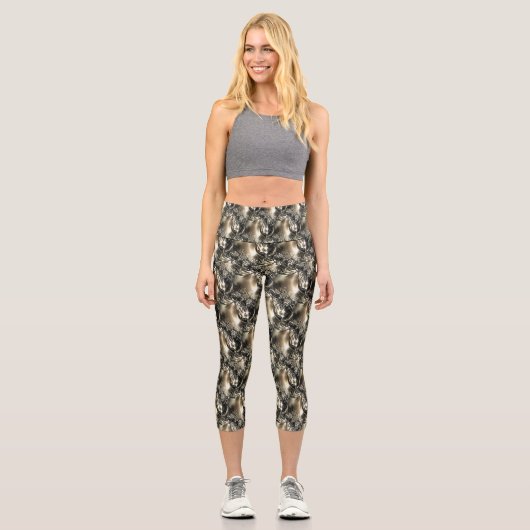 Gilded Pearls Capri Leggings (Vorderseite)