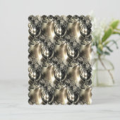 Gilded Pearls Feiertagskarte (Stehend Vorderseite)