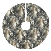 Gilded Pearls Leinenimitat Weihnachtsbaumdecke (Vorderseite)