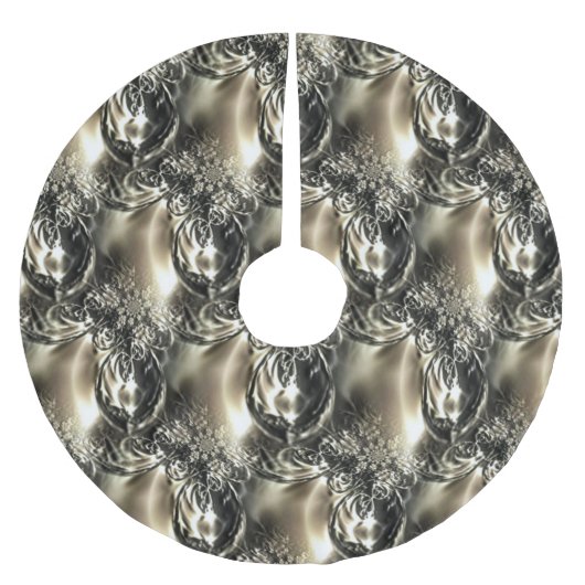 Gilded Pearls Polyester Weihnachtsbaumdecke (Vorderseite)