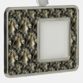 Gilded Pearls Rahmen-Ornament Silber (Rechts)