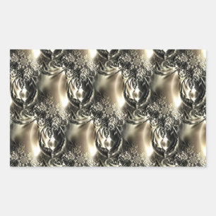 Gilded Pearls Rechteckiger Aufkleber