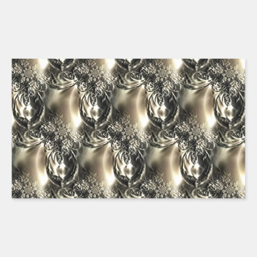 Gilded Pearls Rechteckiger Aufkleber (Vorderseite)