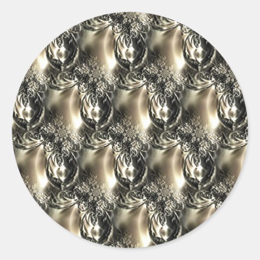 Gilded Pearls Runder Aufkleber (Vorderseite)