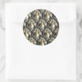 Gilded Pearls Runder Aufkleber (Tasche)