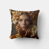 Gilded Pre-Raphaelite Woman 3 Kissen (Vorderseite)