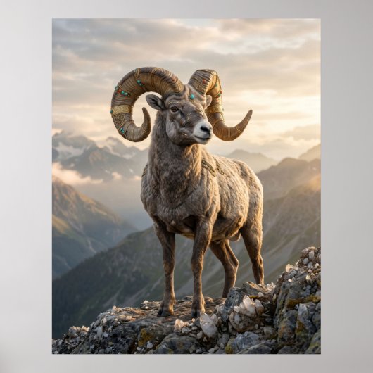 Gilded-Ram-Gipfel Poster (Vorne)