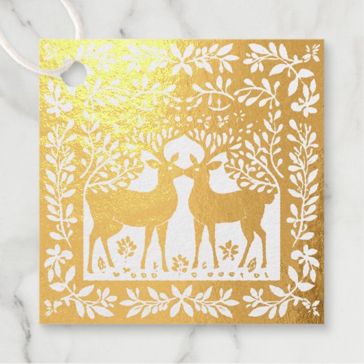 "Gilded Rentier Elegance" Geschenkanhänger (Vorderseite)