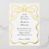 Gilded Ribbon Folieneinladung (Vorderseite)