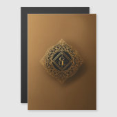 Gilded Romance: Goldene Hochzeitskarte für Luxus Magneteinladung (Vorne/Hinten)