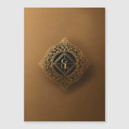 Gilded Romance: Goldene Hochzeitskarte für Luxus Magneteinladung