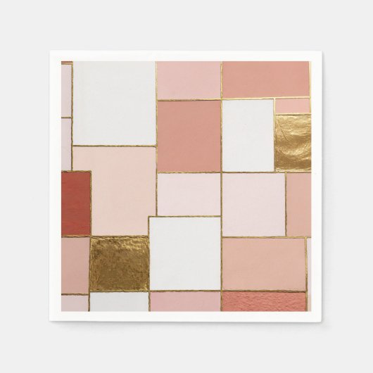 Gilded Rose Geometrie Serviette (Vorderseite)