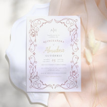 Gilded Rose Gold Frame Elegantes Quinceñera Foto