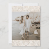 Gilded Scroll Damask Ivory Gold Save the Date (Rückseite)