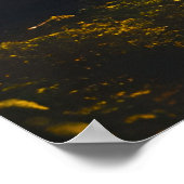 Gilded Seated Buddha Under a Sunset Sky Poster (Ecke)