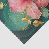 Gilded Single Pink Hibiskus Bloom, Formal Florals Seidenpapier (Ausschnitt)
