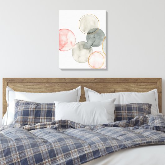 Gilded Spheres Leinwanddruck (Insitu (Schlafzimmer))