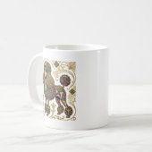 Gilded Splashes: Viennese Secession Poodle Kaffeetasse (Vorderseite Links)