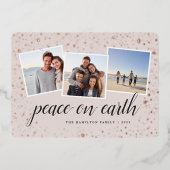 Gilded Stars | FotoCollage Folien Feiertagskarte (Vorderseite)