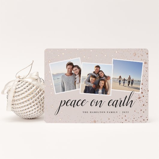 Gilded Stars | FotoCollage Folien Feiertagskarte