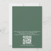 Gilded Tropics Elegant Modern QR Code Wedding Einladung (Rückseite)