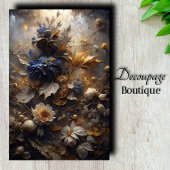 Gilded Twilight Flora Decoupage Seidenpapier